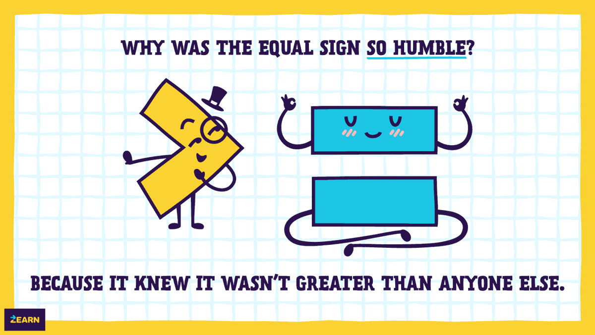 Treat everyone as your equal! 💛 ⬇️All of our math puns are available to print out for your classroom here: bit.ly/3rDgggL