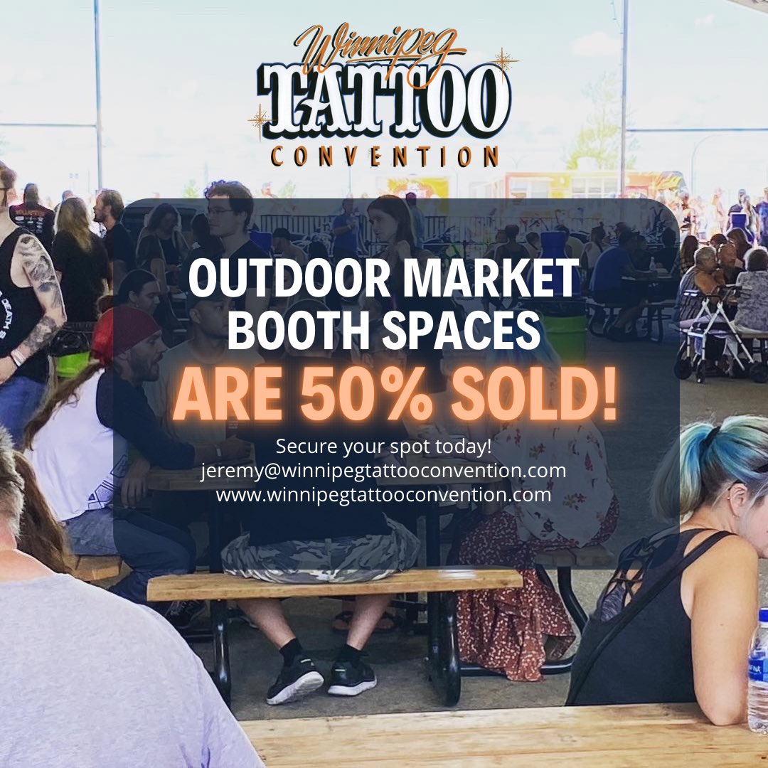 Hey Market Friends! We are taking applications for market spaces. Check out the market form on our website; Prices and info available in the form! winnipegtattooconvention.wufoo.com/forms/zf0ip0i1…