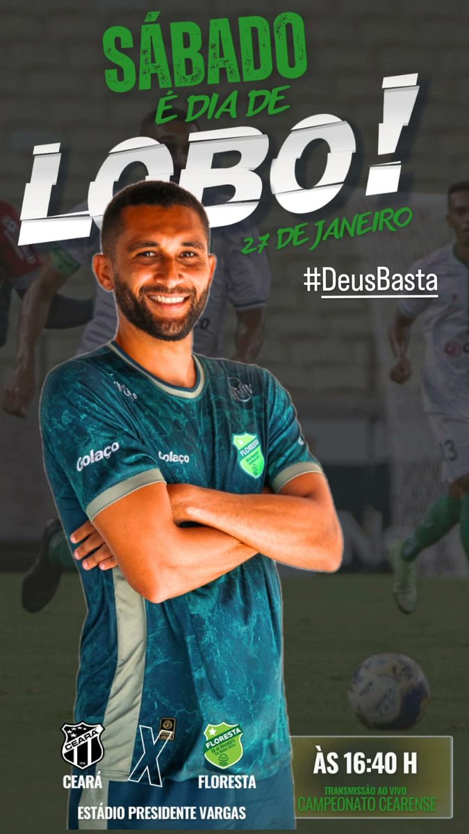 🏆 Campeonato Cearense 2ª Rodada
⚽️ @CearaSC x @florestaec
🗓  27/01/2024
⏰ 16:40 h
🏟 Estádio PV
⚽ 111 Jogos 
📺 Canal Goat/ Globo CE

#DeusBasta #NeleExistoeMeMovo #SomosFloresta #Lobo #Alviverde #Verdao #Cearense2024