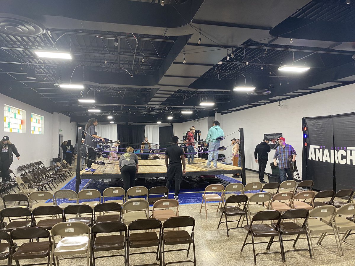 The ring is finished. The chairs are chairs. The doors are about to open. The fights will be fought tonight at #GTA24 @stlanarchy kicks off the 2024 season and you can #feelsomething tonight. Tonight you can #doitforthebrand TONIGHT!