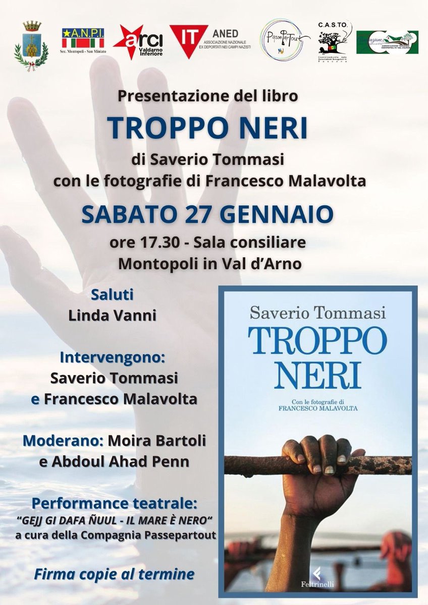 A Montopoli con <a href="/SaverioTommasi/">Saverio Tommasi</a> e <a href="/MalavoltaF/">Francesco Malavolta</a> la presentazione di “Troppo Neri”
<a href="/feltrinellied/">Feltrinelli Editore</a>