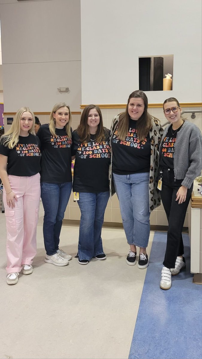 Happy 100th Day of School!  We have loved our students for 100 days! ❤️@3rdSparks <a href="/CassNich/">Cassandra Nicholson</a> <a href="/GentryJarrell/">Gentry Jarrell</a> <a href="/Callie_Eckert3/">Callie_Eckert</a> <a href="/MrsHewett3/">Natalie Hewett</a>