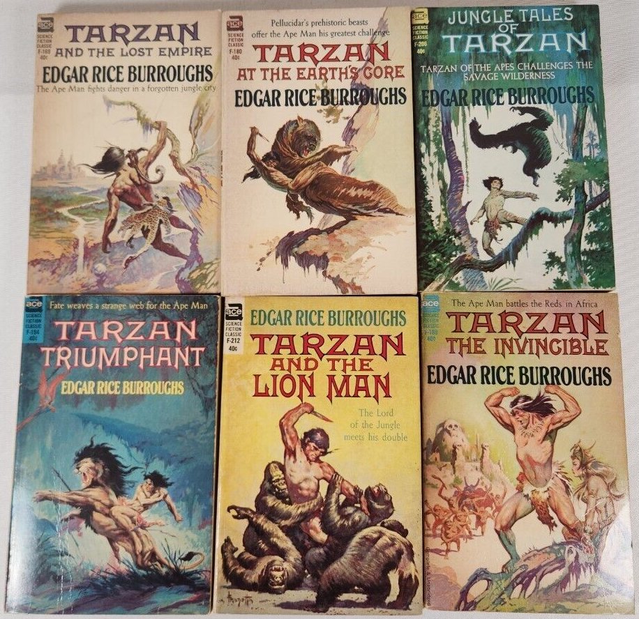 Researching the 1960s #frankfrazetta covers for Ace Books for a 13th Dimension column and stumbled across this lot on eBay and I guess I sent an offer and now they're mine. Because I NEED more #books.

But I need #morebooks.