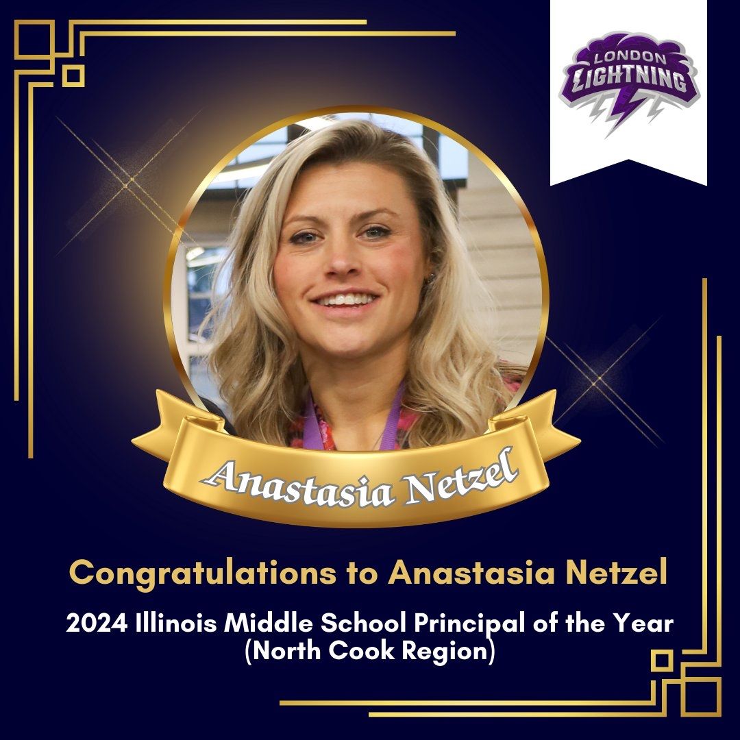 Congratulations to Anastasia Netzel, the principal of one of our STW recipient schools, Jack London Middle School, for being named the 2024 Illinois Middle School Principal of the Year for the North Cook Region.