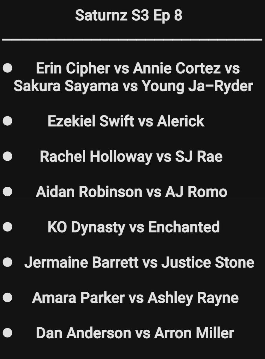 Episode 8 is on the way, be sure to tune in this Saturday afternoon, 3:30pm EST for another addition of Saturnz!