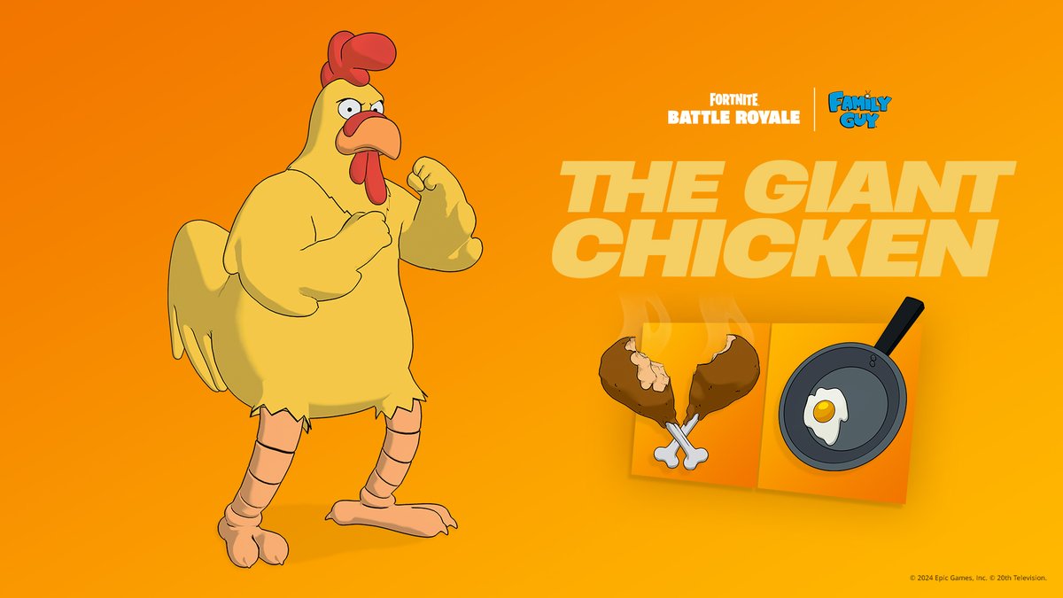 Find this feisty feathered piece of poultry in the Shop. The Giant Chicken is out now!