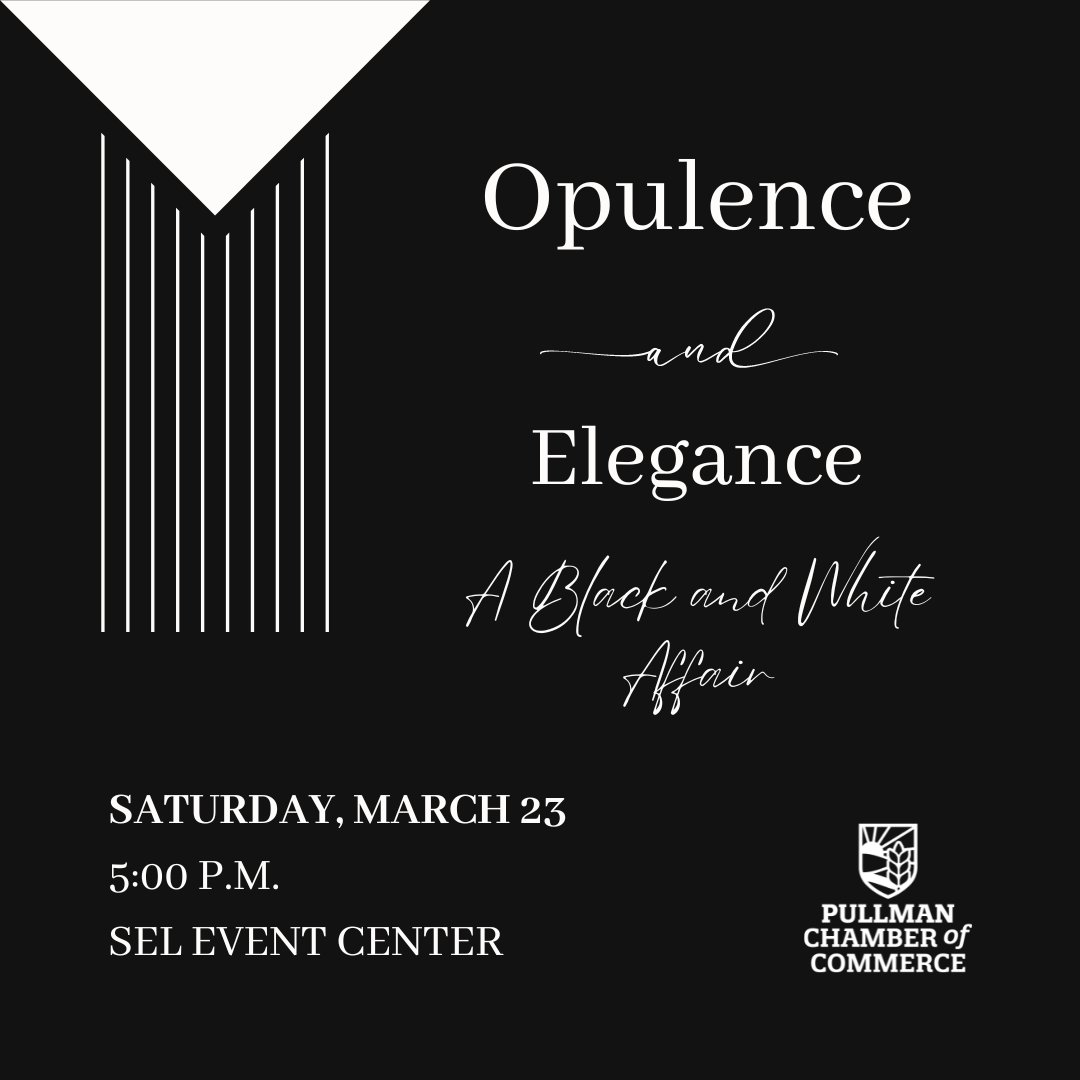 Mark your calendars! Pullman's premier social event and the Chamber's only fundraiser, Cabaret, is set to return to the Palouse Saturday, March 23 at the SEL Event Center.

To reserve your spot for Cabaret, contact the Pullman Chamber at 509-334-3565.