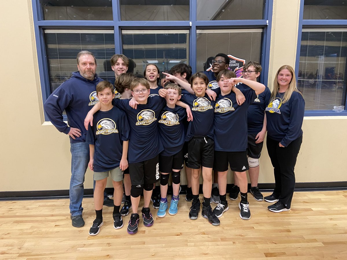 Congratulations to our <a href="/learysbrook/">Leary's Brook Jr High</a> 🦅 grade 7 boys 🏐 team on winning their first ever volleyball match in their first ever tournament! So proud of these 🦅s! Great sportsmanship, effort and enthusiasm was shown by both teams! <a href="/SonyaCollett2/">Sonya Collett</a> GO 🦅🏐