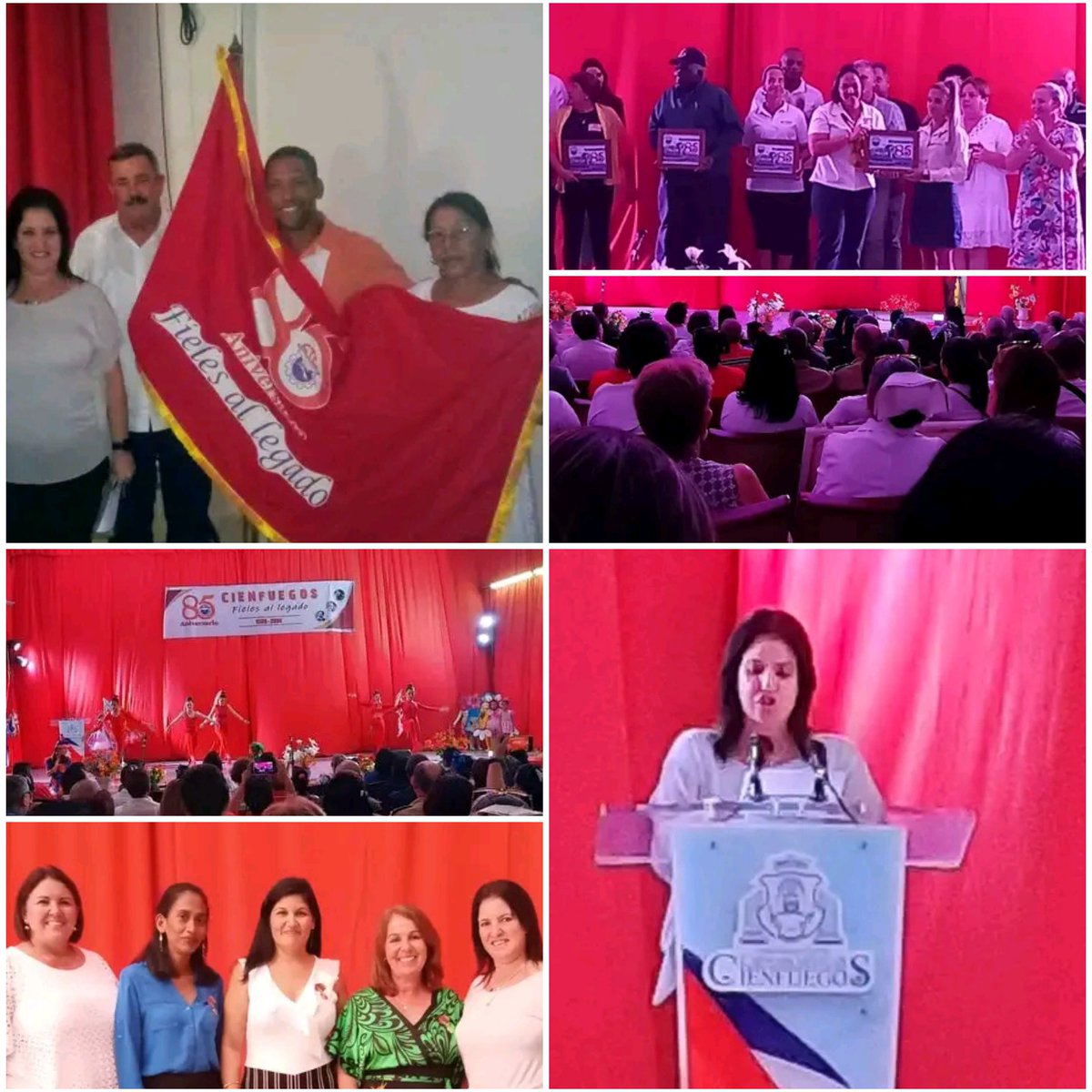 🇨🇺/ Así celebró la #CTC el Aniversario 85 de su creación. Hijos de clase obrera, dignos representantes de los trabajadores cubanos, inspirados en el ejemplo de sus históricos líderes sindicales.
#CienfuegosXMásVictorias
#EstaEsLaRevolución