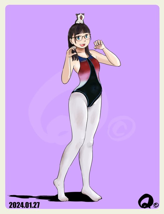 1/27㊏のモカちゃん
競泳水着✖白タイツだニャ～～☺️ 