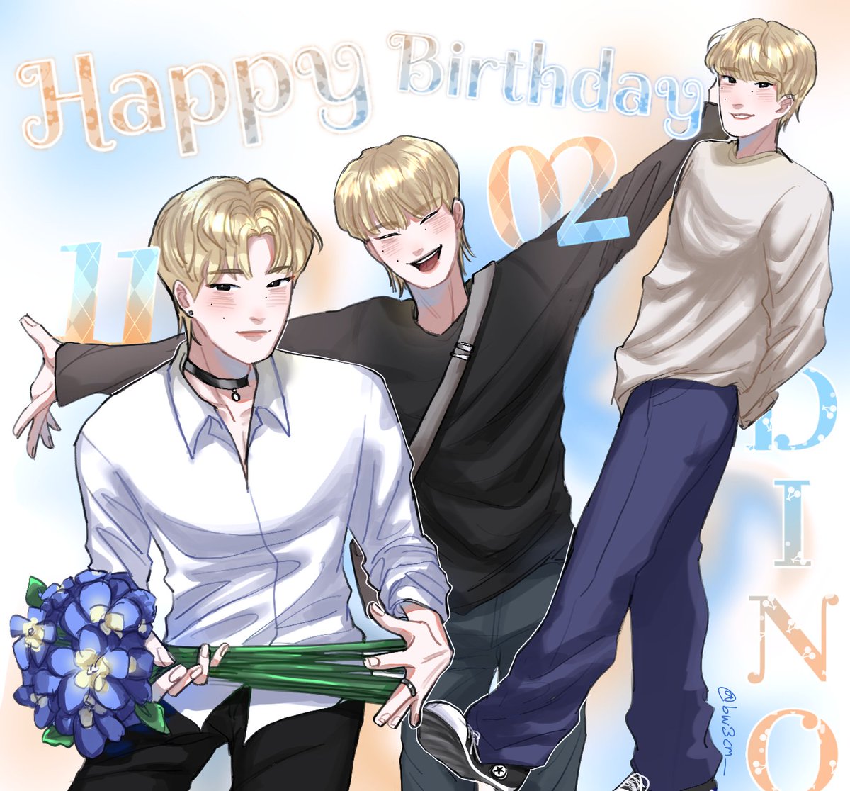 🦦🎂🧡💙

#잠시만_Wait_디노_생일이래
#WAIT_itsDINO_day 
#seventeenfanart