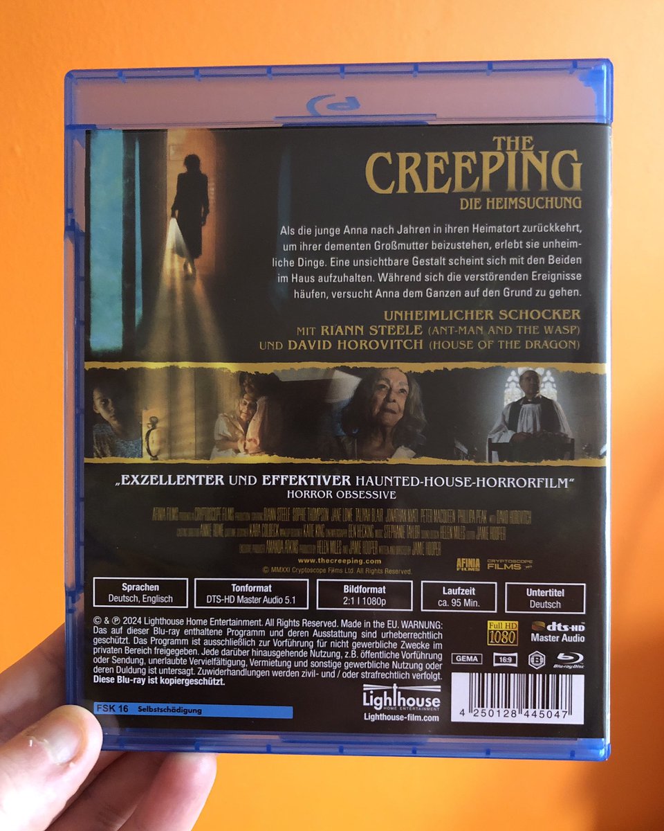 TheCreepingFilm's tweet photo. THE CREEPING is now available on Blu-ray/DVD in Germany. You can have a physical copy of the film on your shelf.🎉👻
THE CREEPING jetzt in Deutschland auf Blu-ray/DVD erhältlich ist. Sie können eine physische Kopie des Films in Ihrem Regal haben.
#TheCreeping #DieHeimsuchung https://t.co/g4YsZe3eCi
