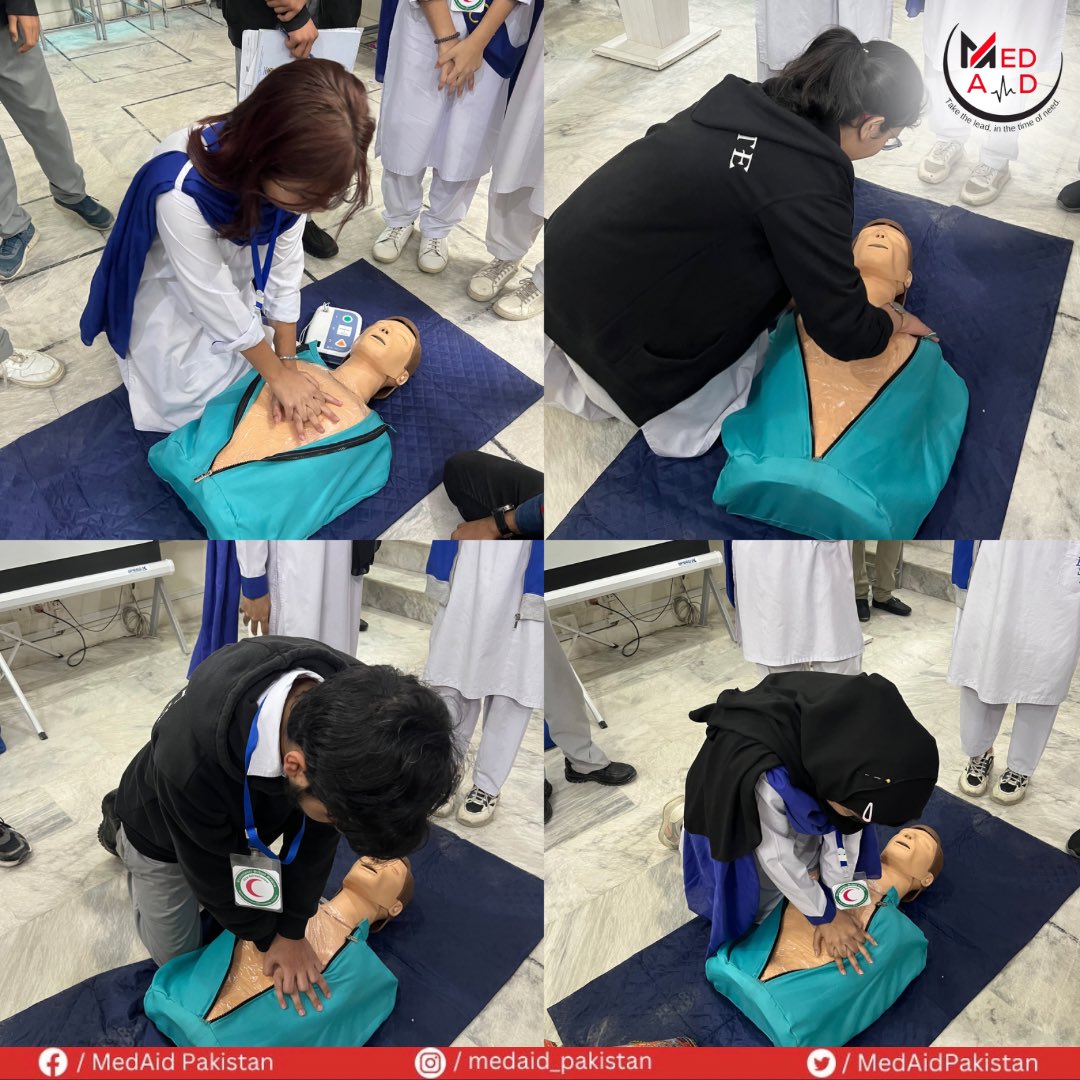 MedAidPakistan's tweet photo. On 𝟐𝟔 𝐉𝐚𝐧𝐮𝐚𝐫𝐲 𝟐𝟎𝟐𝟒, 𝗧𝗲𝗮𝗺 𝗠𝗲𝗱𝗔𝗶𝗱,  successfully conducted a hands-on workshop for the students of 𝐁𝐞𝐚𝐜𝐨𝐧𝐡𝐨𝐮𝐬𝐞 𝐒𝐜𝐡𝐨𝐨𝐥 𝐒𝐲𝐬𝐭𝐞𝐦 (𝐍𝐨𝐫𝐭𝐡 𝐍𝐚𝐳𝐢𝐦𝐚𝐛𝐚𝐝 𝐂𝐚𝐦𝐩𝐮𝐬).
 #medaid #bls #firstaid #skills #MedAidPakistan #zakat #cpr https://t.co/EvsOztlwAz