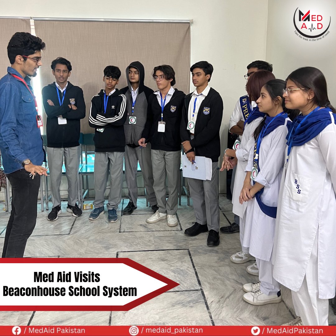 MedAidPakistan's tweet photo. On 𝟐𝟔 𝐉𝐚𝐧𝐮𝐚𝐫𝐲 𝟐𝟎𝟐𝟒, 𝗧𝗲𝗮𝗺 𝗠𝗲𝗱𝗔𝗶𝗱,  successfully conducted a hands-on workshop for the students of 𝐁𝐞𝐚𝐜𝐨𝐧𝐡𝐨𝐮𝐬𝐞 𝐒𝐜𝐡𝐨𝐨𝐥 𝐒𝐲𝐬𝐭𝐞𝐦 (𝐍𝐨𝐫𝐭𝐡 𝐍𝐚𝐳𝐢𝐦𝐚𝐛𝐚𝐝 𝐂𝐚𝐦𝐩𝐮𝐬).
 #medaid #bls #firstaid #skills #MedAidPakistan #zakat #cpr https://t.co/EvsOztlwAz