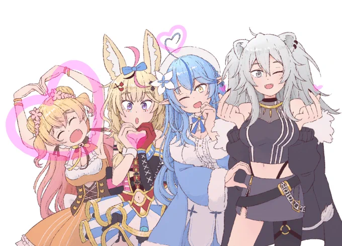 ししろん中心に描います♌️
 #三連休はフォロワーさんが増えるらしい 