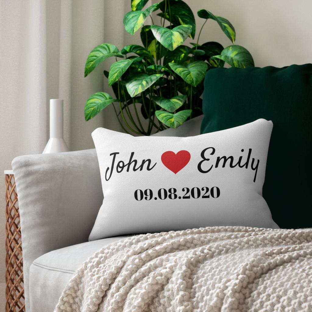 Custom name personalized couple lumbar polyester pillow creationprintsza.etsy.com/listing/165546… #lumbarpillow #cushions #throwpillow #interiordecor #homedecor #giftforher