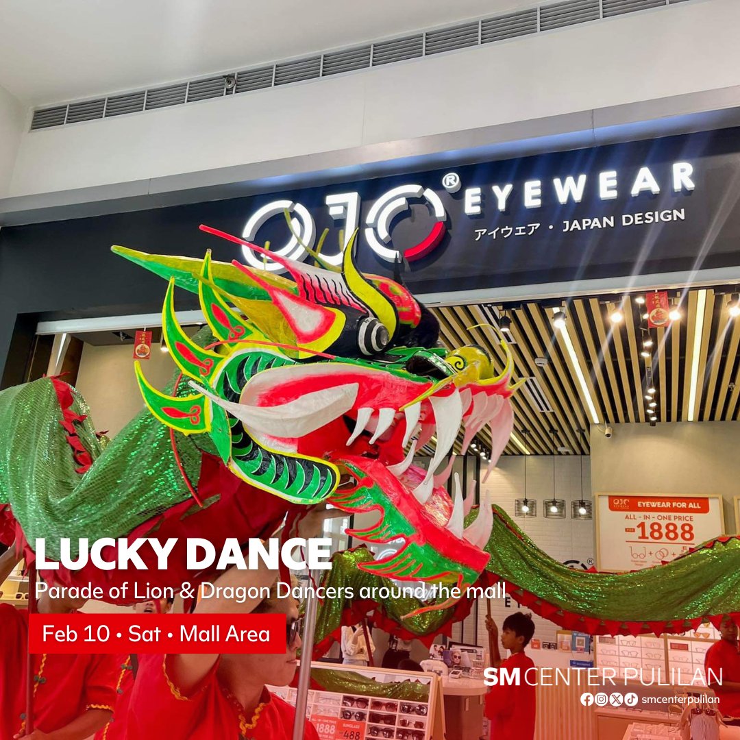 SM Center Pulilan’s Lucky Dance of Lion and Dragon, igniting the spirit of prosperity and joy for Chinese New Year! 📷📷
#EverythingsHereAtSM
#LuckInLoveAtSM