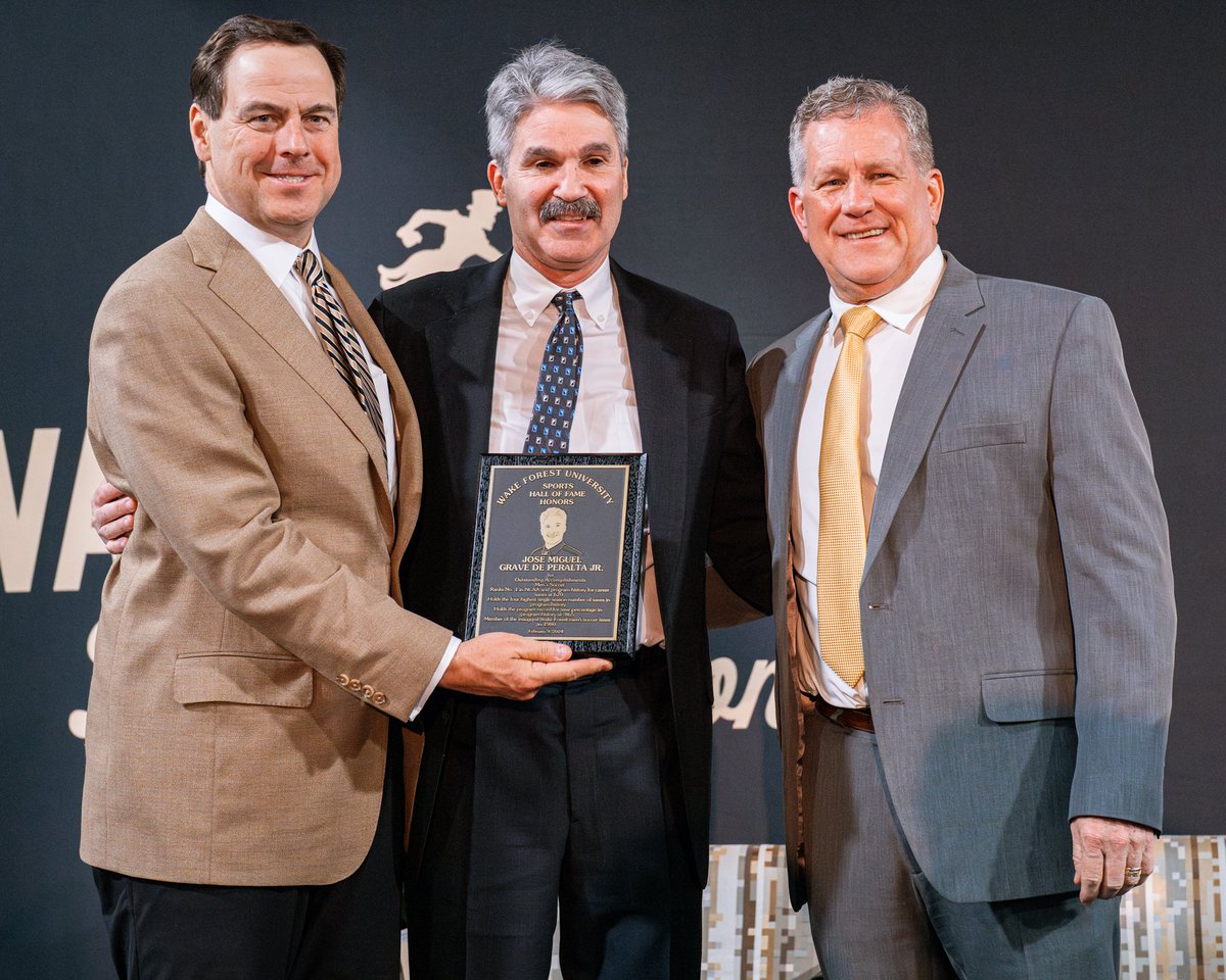 WakeMSoccer's tweet photo. Hall of Fame status secured 👏

Congrats to Jose Miguel Grave de Peralta Jr. for becoming the 8th alum in program history inducted into the Wake Forest Sports Hall of Fame! 🎩 https://t.co/RSENNXjyD2
