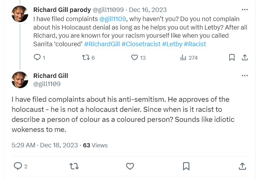 DougMathew's tweet photo. @RoseMilburn1 @gill1109 @JulieYa10842350 @lizyeld @SophieWest17195 @MagsTownsend @likeabilitytoo @SophieWestwork @JueNothing @FASOorg @LucyLetby Racist😂??!!?? @gill1109 literally called Sarrita Adams (@Forensic_Sci_ ) "coloured" because she is a black woman. So who's the racist one? 😂Come to the event: https://t.co/rJsqSJmNAk

#LucyLetby #RichardGill #Racist #Racism #Nazi #Nazisympathiser #Nazilover #Neonazi https://t.co/NUaRmZqnAp