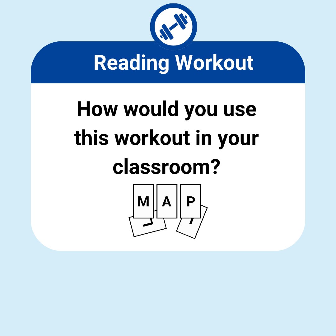 JustRightReader's tweet image. Time to work out those reading skills!
Our Reading Workout activities are great for young readers who may need some extra support.
How would you integrate the Building Words Workout into your reading block?
💡Let us know in the comments.
#ScienceofReading #TeachingReading