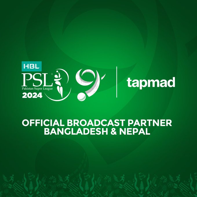 Tapmad Live PSL 9 Streaming in Bangladesh and Nepal