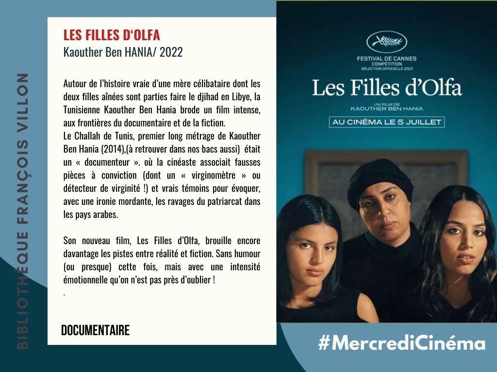 Master Coup de ❤️❤️❤️❤️en ce #MercrediCinéma
bibliotheques.paris.fr/Default/doc/SY…
#KaoutherBenHania