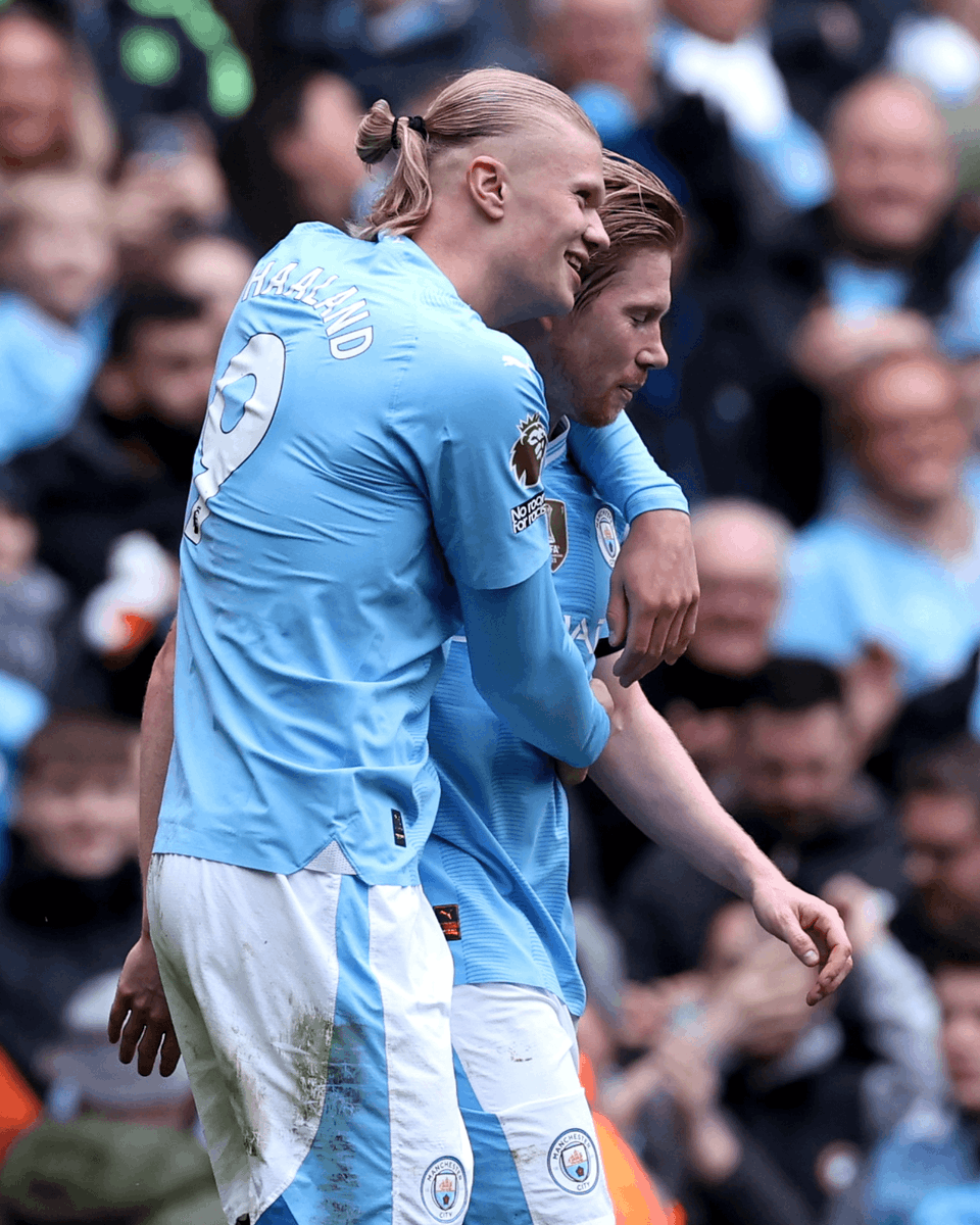 Kevin De Bruyne supplying Erling Haaland (again) 🔥

One of the all-time iconic #FPL duos 🤝

#MCIEVE