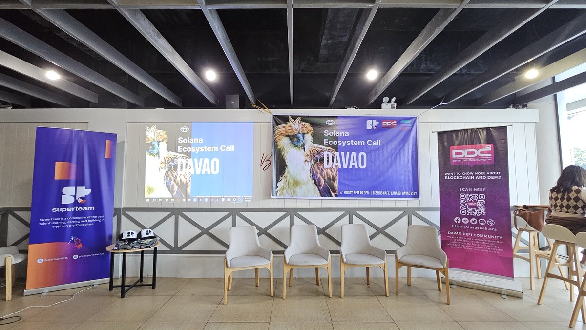 DavaoDefi's tweet photo. Successful #SolanaCommunityCall in Davao! 🚀 Thanks to our teams, partners @dbuzzAPP, @DEVCONdavao, @kaveguild, @coinsph, DICE, &amp; all attendees. Your effort &amp; presence made it unforgettable. ❤️ @SuperteamPHL @CryptoFonzy https://t.co/M7JAYNKHV9