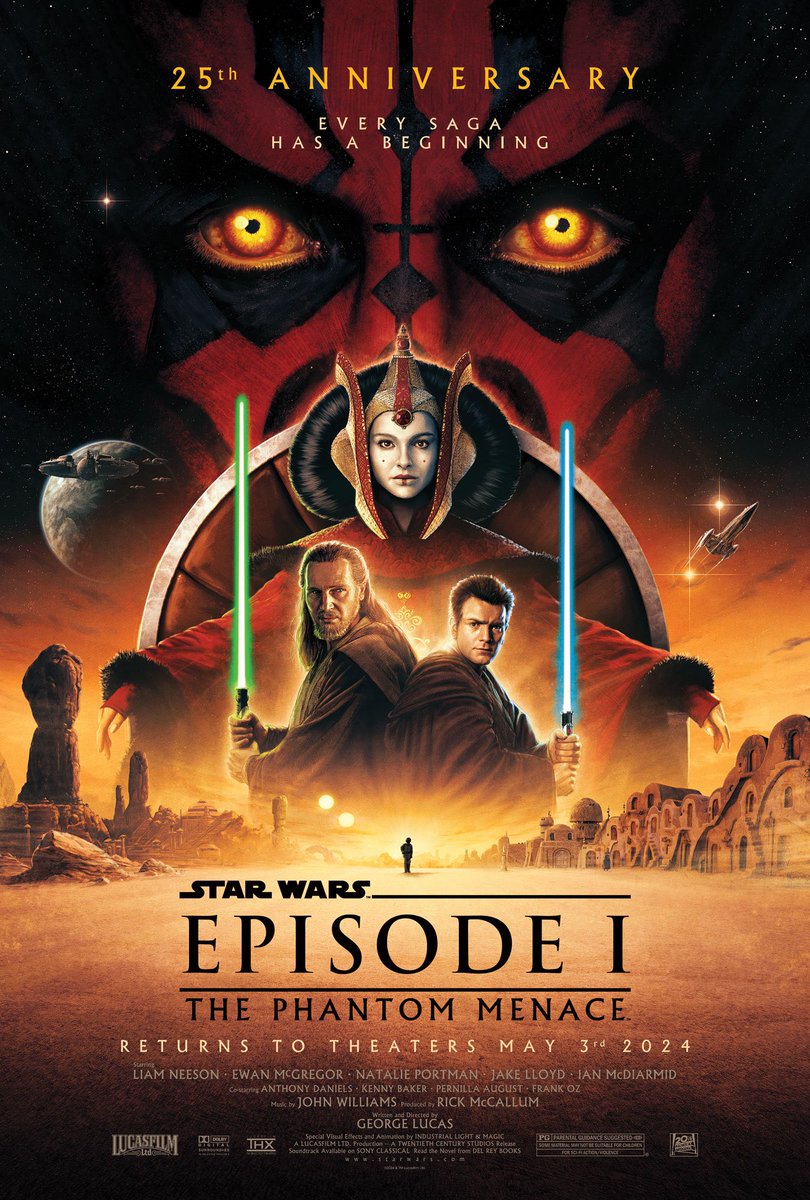 ComicBook's tweet photo. To celebrate its 25th anniversary, Star Wars: Episode I - The Phantom Menace is returning to theaters for a limited time starting May 3! https://t.co/hyliSiLGnb