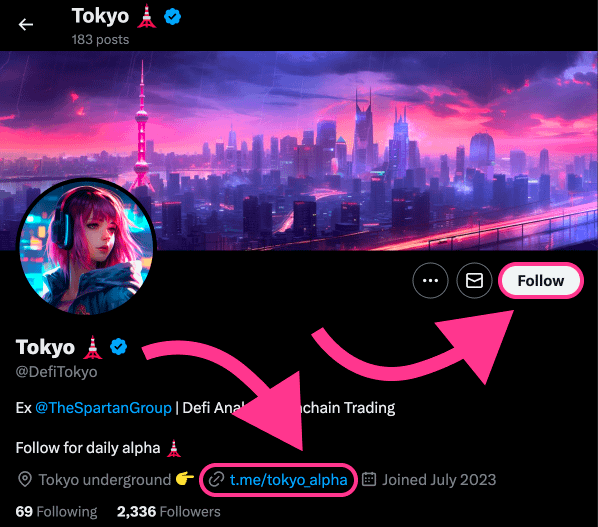 DefiTokyo's tweet photo. Make sure to join the TG group for even more alpha and updates 👇

https://t.co/F0jui9fDr3 https://t.co/Ts5vtmojfb
