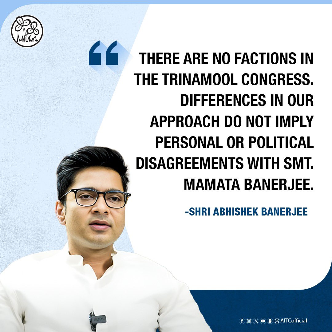 SanghamitraLIVE's tweet photo. Sending a silent salute to all those who tried to create a gap between @MamataOfficial di and AB. Sorry, but their efforts have been in vain. In the interview with @MyAnandaBazar, @abhishekaitc makes it crystal clear that unity prevails in @AITCofficial.
#ABOnAnandabazar https://t.co/i6ch97BDWc
