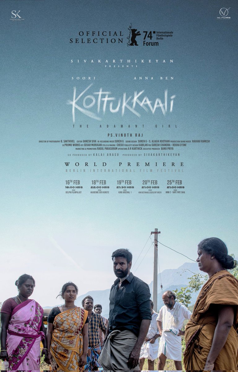 Ganesh Siva (@thecutsmaker) on Twitter photo Our film #Kottukkaali, starring the phenomenal <a href="/sooriofficial/">Actor Soori</a> & <a href="/benanna_love/">Anna Ben</a> - directed by <a href="/PsVinothraj/">Vinothraj PS</a>, premieres at the prestigious <a href="/berlinale/">Berlinale</a> (Berlin International Film Festival) on Feb 16th. Witness a captivating tale unfold on the global stage.
berlinale.de/en/2024/progra… Our film #Kottukkaali, starring the phenomenal <a href="/sooriofficial/">Actor Soori</a> & <a href="/benanna_love/">Anna Ben</a> - directed by <a href="/PsVinothraj/">Vinothraj PS</a>, premieres at the prestigious <a href="/berlinale/">Berlinale</a> (Berlin International Film Festival) on Feb 16th. Witness a captivating tale unfold on the global stage.
berlinale.de/en/2024/progra…
