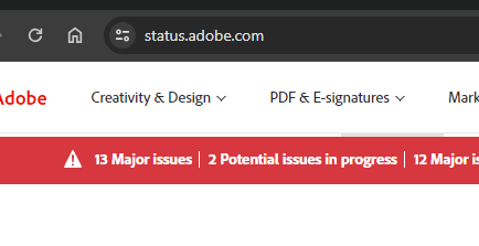 tuomok's tweet photo. Cannot log in to use Photoshop. One more thing pushing me away from @creativecloud 💩 https://t.co/ceGkOhtePK