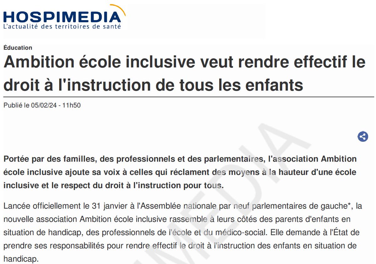 Ambition école inclusive tweet media