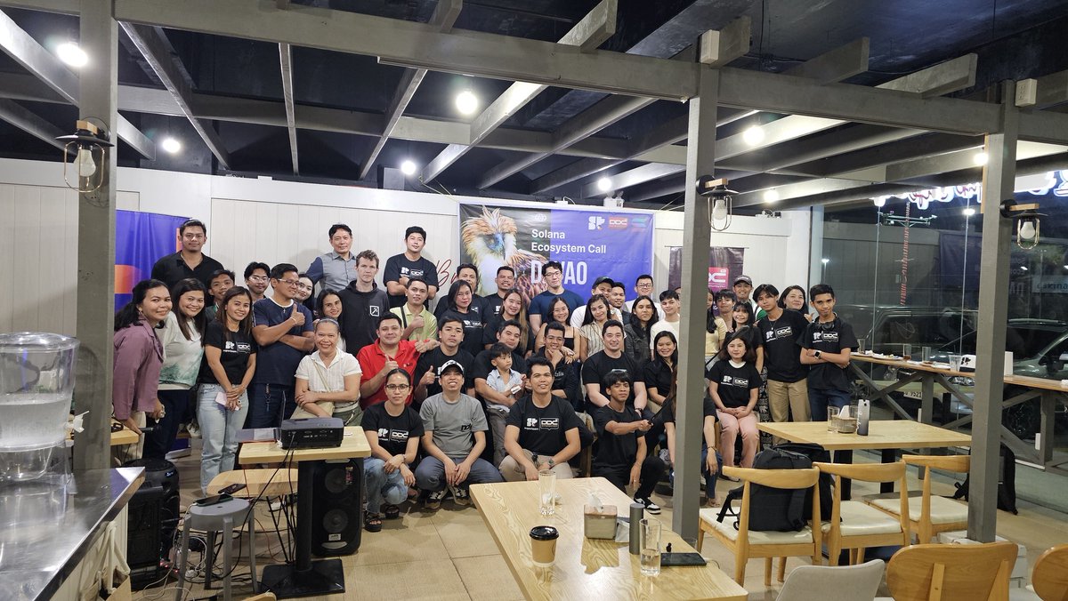 DavaoDefi's tweet photo. Successful #SolanaCommunityCall in Davao! 🚀 Thanks to our teams, partners @dbuzzAPP, @DEVCONdavao, @kaveguild, @coinsph, DICE, &amp; all attendees. Your effort &amp; presence made it unforgettable. ❤️ @SuperteamPHL @CryptoFonzy https://t.co/M7JAYNKHV9