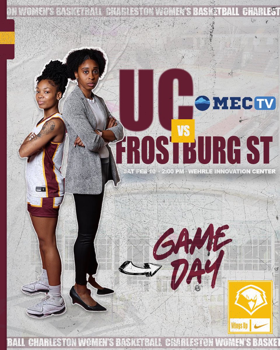 🏀 Charleston looks to make it 5️⃣ consecutive wins with the Bobcats of Frostburg State coming to town 🦅

🆚 Frostburg State
📍 Charleston, WV
⌚️ 2:00 PM
📊 admin.ucgoldeneagles.com/sidearmstats/w…
📺 mountaineast.tv/?B=594081

#WingsUp
