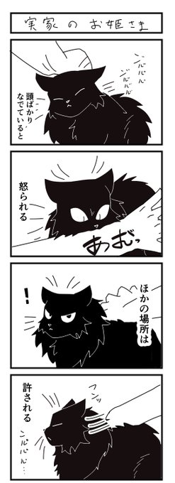 久々に実家の猫といっぱい遊んだら恋しくなったので猫4コマ 
