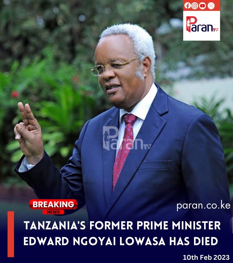 paran_tv's tweet photo. 𝐁𝐫𝐞𝐚𝐤𝐢𝐧𝐠 𝐍𝐞𝐰𝐬!
Former Prime Minister Edward Ngoyai Lowasa died today, February 10, at the Jakaya Kikwete Cardiac Institute (JKCI), in Dares Salaam at the age of 70. https://t.co/SCRPonQ4NU