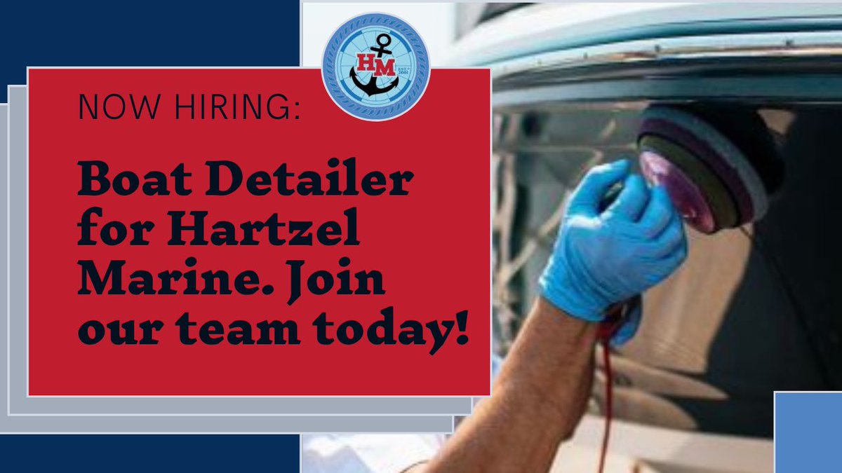 f you have a passion for boating and enjoy working in a dynamic and fast-paced environment, we would love to hear from you. Apply today and become part of the Harztel Marine team!
#hartzelmarine #jobs #jobopportunity #hiring #niagara #boat #detailing #clean