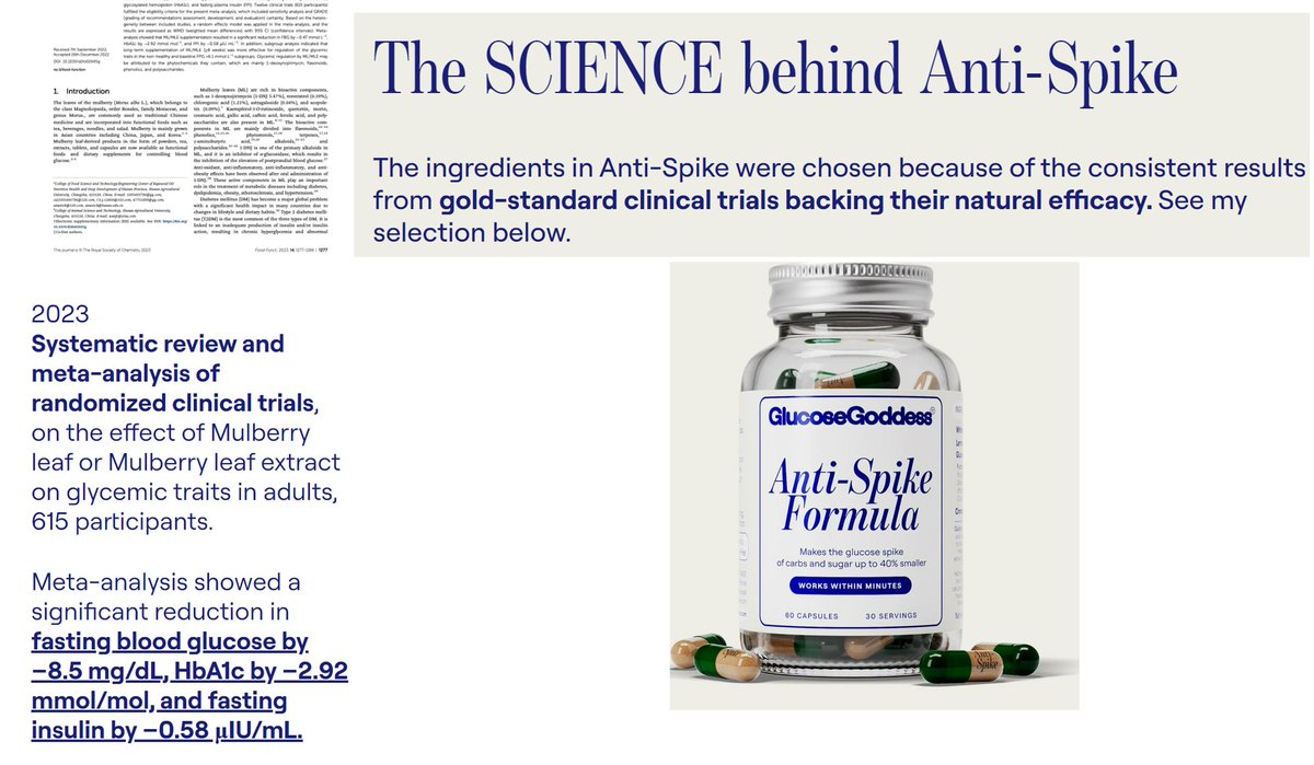 frenchepidemio's tweet photo. Je suis en train de lire les études sur le supplément Anti-Spike de Jessie Inchauspé, ça repose sur du vent marketing ... Explications

1/ Le produit lui-même (combinaison d'extraits de feuilles de mûrier, citron, cannelle...) n'a JAMAIS été testé en essai clinique https://t.co/cy8u7szlBA