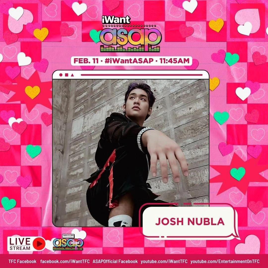 Yesss! <a href="/NublaJosh/">Josh Nubla</a> will be in #iWantASAP tomorrow, February 11! <a href="/ASAPOfficial/">ASAP</a> <a href="/iwantasapofc/">IWantASAP Official</a>