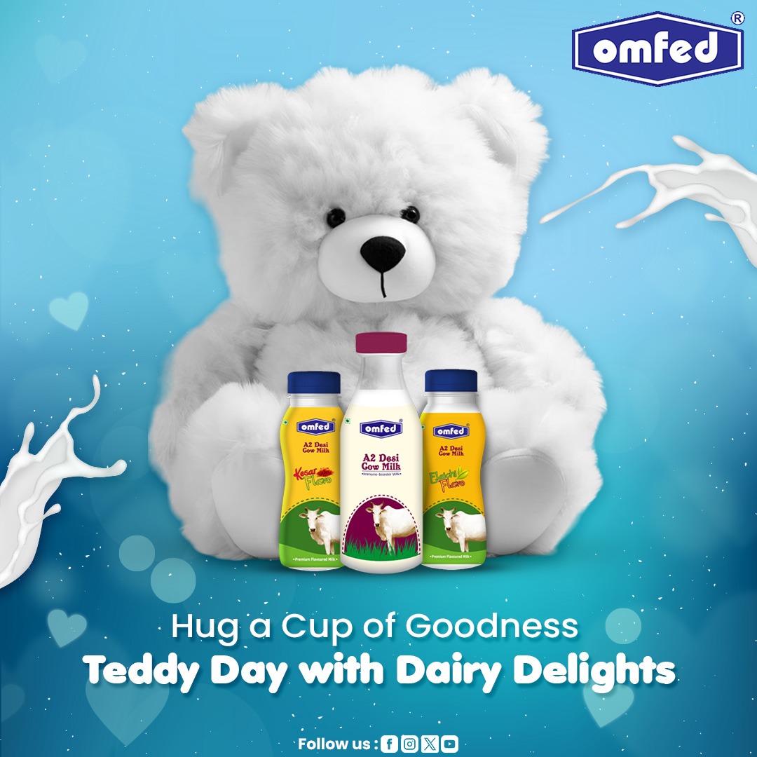 Celebrate Teddy Day with OMFED dairy delights! 🧸🥛

#OMFED #OMFEDLove #DairyDelights #HappyTeddyDay #teddydayspecial #revolution #odishadairies #Odisha #India #utkalupdates