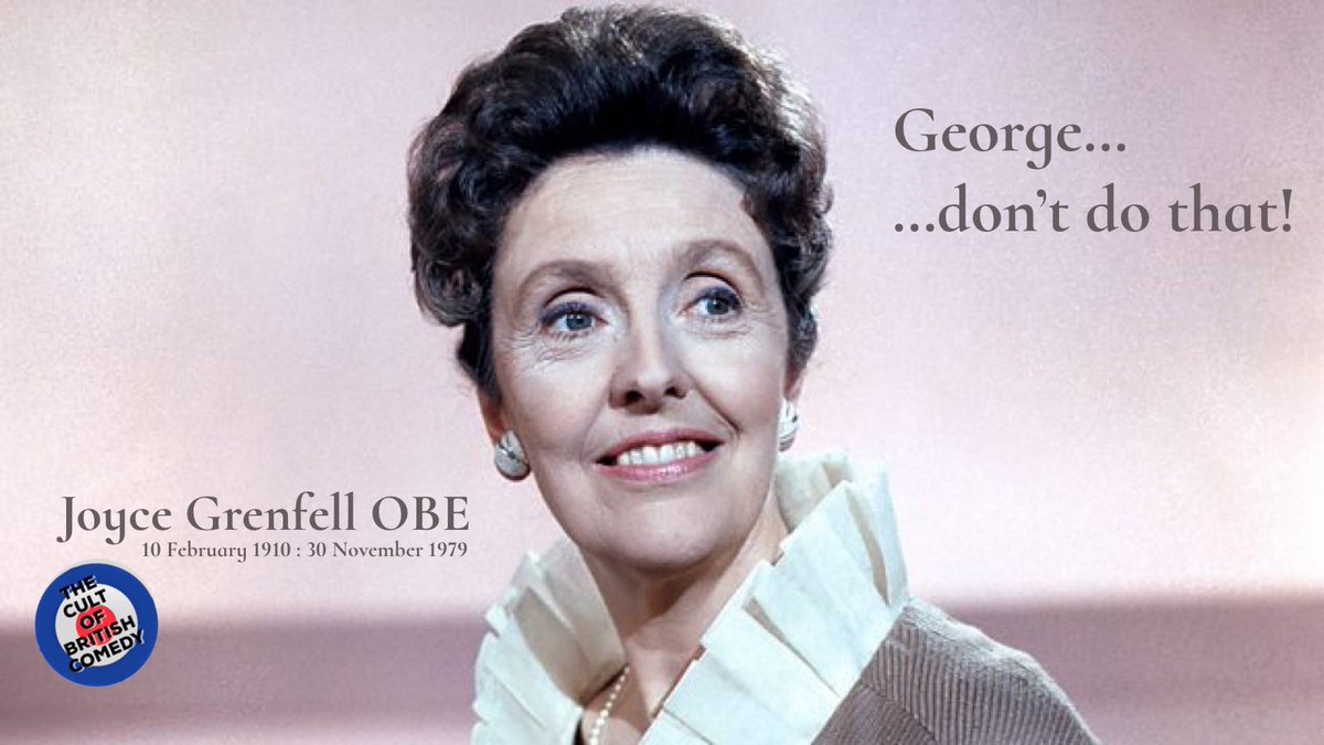 Remembering #JoyceGrenfell 

…who was #BOTD 1910

From those fantastic monologues to appearances in…

#AliceInWonderland #Genevieve #TheHappiestDaysOfYourLife #TheMillionPoundNote #StTrinians 
#HappyIsTheBride #TheGallopingMajor

..and so much more