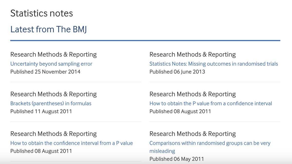 Mandatory periodic reminder to BMJ Statistics Notes. Little nuggets of statistical wisdom at no charge
bmj.com/specialties/st…