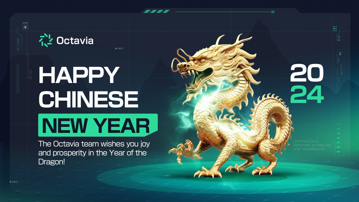 Happy Chinese New Year🐉 The Octavia team wishes you joy and prosperity in the Year of the Dragon! #ChineseNewYear $VIA