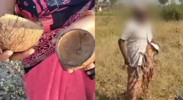 HateDetectors's tweet photo. The #DharmapuriPolice in #TamilNadu on Friday, February 9, arrested two women from the dominant Backward Class (BC) discriminating #Dalit women on the basis of caste. They were booked under the Scheduled Caste, Scheduled Tribes Prevention of Atrocities Act following a complaint by one of the victims. The accused were identified as Dharani and Chinnathayi belonging to the Kongu Vellalar Community.

A video of Dharani and Chinnathayi practicing untouchability against five women who went to work in their field in #Marappanayakkanpatti village, went viral on social media. The victims belonged to the Paraiyar community, a Scheduled Caste community. In the video, the accused had served tea to the women in coconut shells instead of tea glasses.

As per the details provided by the police, on February 8, Chelli (50) and four other women, residents of #Polaiyampalli village, as agricultural labourers went to work in the field owned by one Bhuvaneshwaran.

Family members of Bhuvaneshwaran – Dharani and Chinnathayi – served tea to the workers as a refreshment. But the tea was served in coconut shells instead of tea glasses. A resident from the village who witnessed the humiliation recorded the incident on his phone. Later, the video was shared online. The video went viral.

Subsequently, Chelli lodged a complaint with the #Kambainallur police station on February 9. Based on her complaint, the police arrested Dharani and her mother-in-law Chinnathayi under section 3(1)(r) of the SC/ST POA. 3(1)(r) stipulates punishment for intentionally insulting or intimidating with intent to humiliate a member of a Scheduled Caste or a Scheduled Tribe in place within public view.

#KambainallurPolice said that the accused were produced before the court and later sent to the Salem Central Prison.