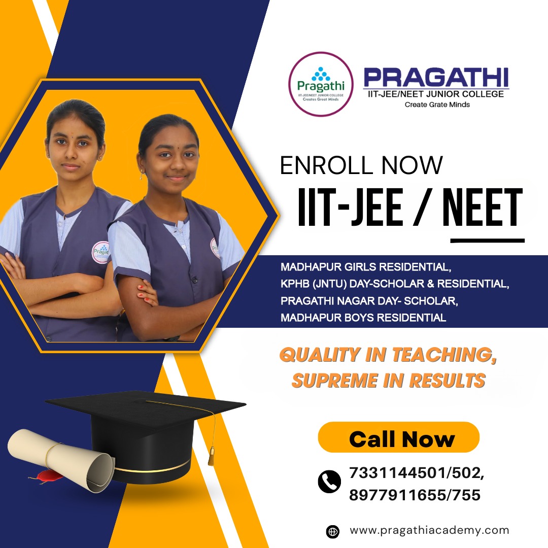 Pragathi Junior College is a dynamic educational institution committed to providing high-quality education and holistic development opportunities to young minds.#AcademicExcellence #LearningBeyondLimits #InspiringMinds #StudentSuccess #HolisticEducation #BrighterFuture