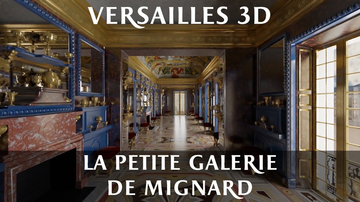 CRCVersailles's tweet photo. 📽️ La Petite Galerie dite de Mignard du @CVersailles.

Restitution 3D réalisée par @ucp_lpmn @cy_univ dans le cadre du projet de recherche #VERSPERA à partir des dessins conservés @ArchivesnatFr et @laBnF

🎥👉 https://t.co/JBINBZkWTo https://t.co/aakcHpAl2l
