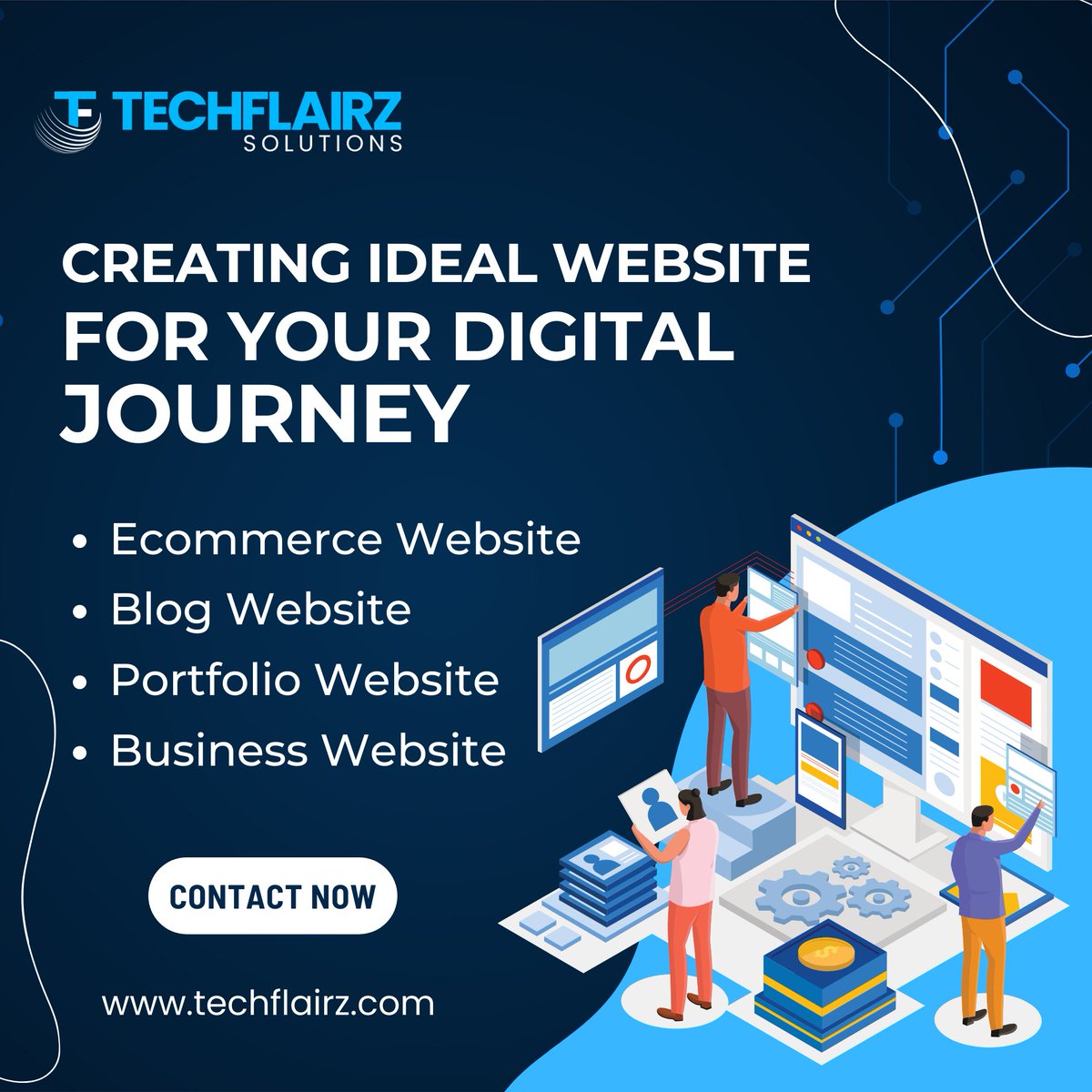 TechFlairz's tweet image. Elevate Your Digital Presence with Our Tailor-Made Website Solutions!                                                                                    #techflairz #technology #webdeveloper #webdevelopment  #websitedesign #BusinessGrowth