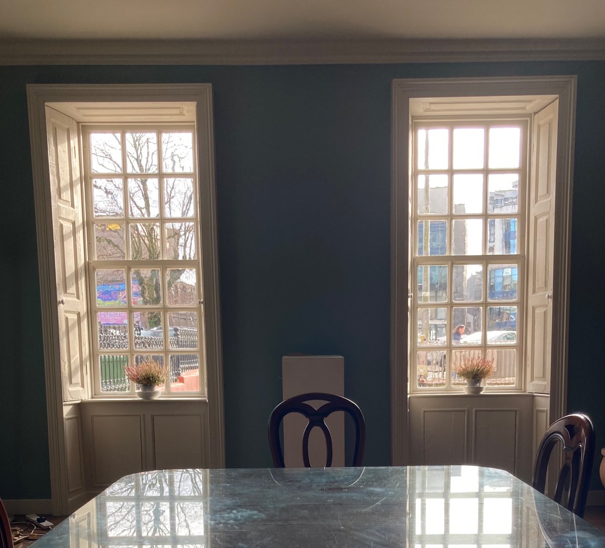 The board room @ Civic Trust House - one of the most beautiful rooms in #Cork - a rare jewel - and the way @corkcitycouncil is allowing our #heritage to rot, soon to be even more rare #DerelictIreland #HeritageMatters